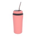 Ver imagem 3 de Copo Térmico Para Tereré Bebidas Geladas Com Canudo Aço Inox 650ml - Wp - Rosa