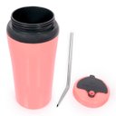 Ver imagem 6 de Copo Térmico Para Tereré Bebidas Geladas Com Canudo Aço Inox 650ml - Wp - Rosa