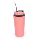 Ver imagem 1 de Copo Térmico Para Tereré Bebidas Geladas Com Canudo Aço Inox 650ml - Wp - Rosa