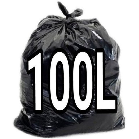 Sacos de Lixo 100 Litros Preto 300 Unidades Resistentes
