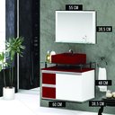 Ver imagem 3 de Conjunto para Banheiro Gabinete com Cuba e Espelheira 60cm Diamante