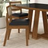 Conjunto Mesa Lins 4 Cadeiras Sextavada Freijó/pto/corino Preto - M.a Freijó/preto/corino Preto - 4
