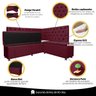 Conjunto Canto Alemão com Bau para Bar Lanchonete Capitone Cinza Claro 125x160cm Sofa Store - 9