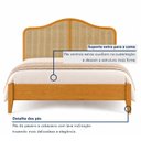 Ver imagem 5 de Cama de Casal com Ratan 140cm Madeira Maciça Trama