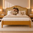 Ver imagem 7 de Cama de Casal com Ratan 140cm Madeira Maciça Trama