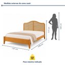 Ver imagem 3 de Cama de Casal com Ratan 140cm Madeira Maciça Trama
