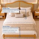 Ver imagem 4 de Cama de Casal com Ratan 140cm Madeira Maciça Trama