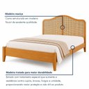 Ver imagem 6 de Cama de Casal com Ratan 140cm Madeira Maciça Trama