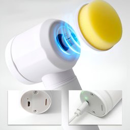 Escova de Limpeza Elétrica Portátil Recarregável Giratória - 8