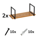 Ver imagem 3 de Kit 2 Prateleiras Industrial C/ Suporte Retangular 30x100cm