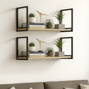 Ver imagem 1 de Kit 2 Prateleiras Industrial C/ Suporte Retangular 30x100cm