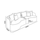 Ver imagem 4 de Sofá 4 Lugares Orgânico Living 250cm Mersa Veludo K01 - D'Rossi Cinza