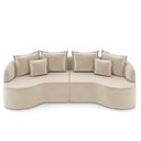 Ver imagem 5 de Sofá 4 Lugares Orgânico Living 250cm Mersa Veludo K01 - D'Rossi Cinza