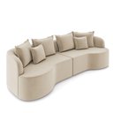 Ver imagem 2 de Sofá 4 Lugares Orgânico Living 250cm Mersa Veludo K01 - D'Rossi Cinza