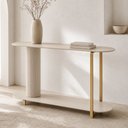 Ver imagem 3 de Aparador para Sala de Estar Orgânico Industrial 135cm Épic L05 Off White - Lyam Decor