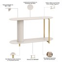 Ver imagem 5 de Aparador para Sala de Estar Orgânico Industrial 135cm Épic L05 Off White - Lyam Decor