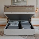 Ver imagem 6 de Cama Box Baú Casal Colchão Comfort Class Pillow Top 138x188 Bege/suede Branco