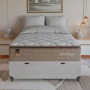 Ver mais imagens de Cama Box Baú Casal Colchão Comfort Class Pillow Top 138x188 Bege/suede Branco