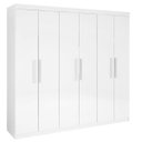 Ver imagem 1 de Guarda Roupa Casal 6 Portas 4 Gavetas - Leblon-branco - Móveis D'doro