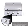 Churrasqueira de Embutir Bancada Inox a Gás 3 Queimadores Push Turn Importway Iwcg-006 - 5