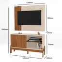 Ver imagem 3 de Rack com Painel para Tv 42 Polegadas 160,5cmx120cm Wood
