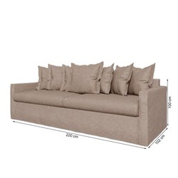 Sofá Living Laguna 2,20m com Capa Removível Lavável - 6