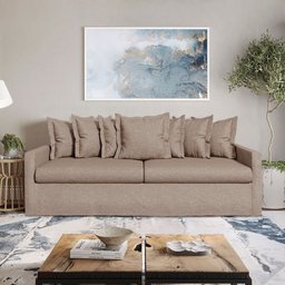 Sofá Living Laguna 2,20m com Capa Removível Lavável - 2
