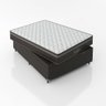 Cama Box Baú Casal + Colchão Paris Molas Ensacadas Pocket - 66x138x188cm - Jacquard - 6
