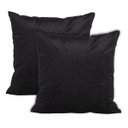 Ver imagem 1 de Kit 02 Capas Almofada Suede Sortido Veludo Sala: Preto