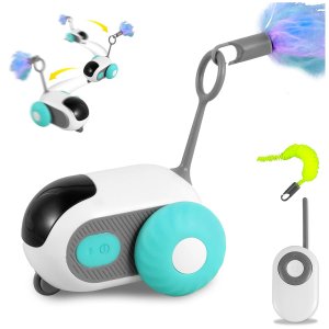 Brinquedo de Gato Pet Felino Carrinho Controle Remoto Usb Bateria Recarregavel Interativo Diversao e