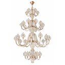 Ver imagem 1 de Lustre Candelabro Cristal Legítimo 36 Braços - 800w Led 127/220v Rosé Gold