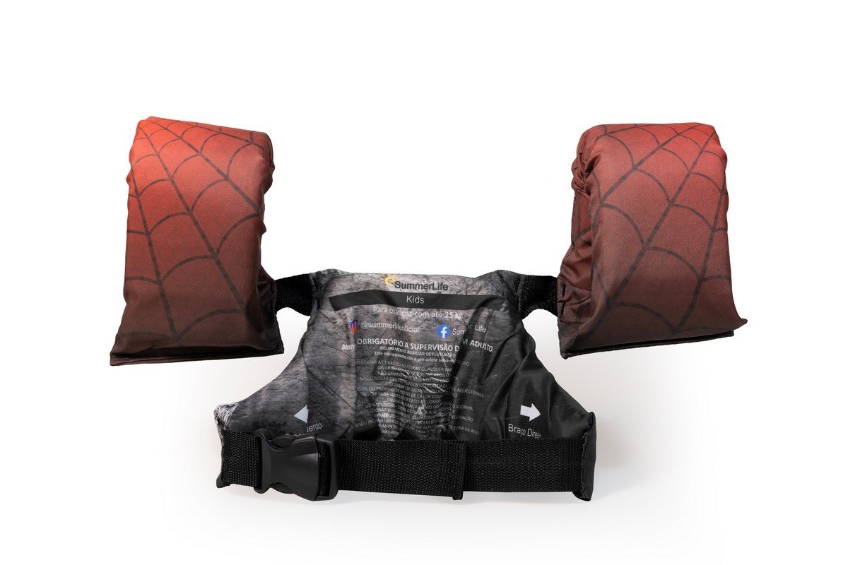 Boia Colete Infantil - Homem Aranha - Preto - Summerlife - 2