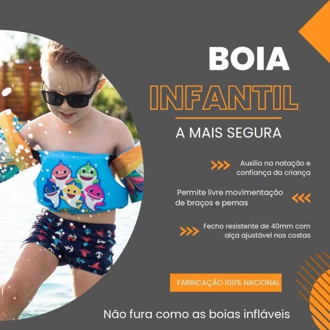 Boia Colete Infantil - Homem Aranha - Preto - Summerlife - 3
