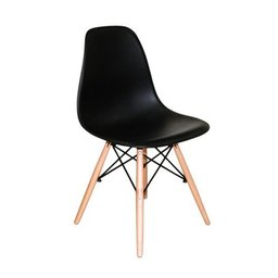 Cadeira Eames Base de Madeira - Preta - 4