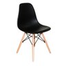 Cadeira Eames Base de Madeira - Preta - 1
