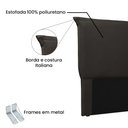 Ver imagem 3 de Cabeceira Garden Para Cama Box King 195 cm Corino Marrom - D’Rossi