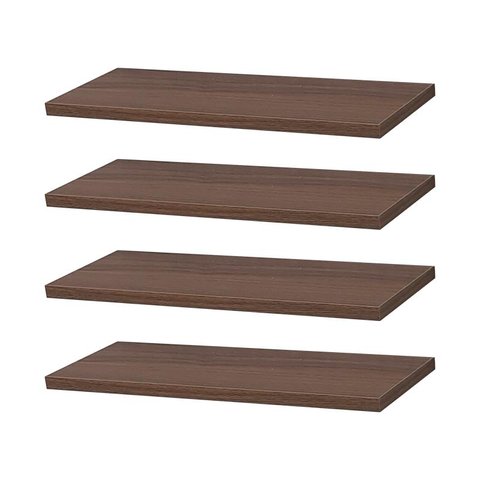 Kit 4 Prateleiras 30 X 10cm Nogal Suporte Invisível