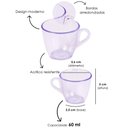 Ver imagem 3 de Kit 6 Xicaras em Acrílico Cristal de Café - Chá Decor - Cristal