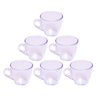 Kit 6 Xicaras em Acrílico Cristal de Café - Chá Decor - Cristal - 2
