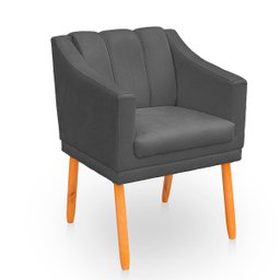 Poltrona Cadeira para Sala Confortável Moderna e Reforçada Mila Suede - 4