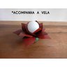 Castiçal de Vela para Decoração de Festas e Casamentos de Ferro - Vermelho - 1