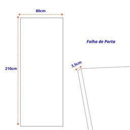 Porta de Madeira Maciça 210x80cm Friso 09 Jb Portas - 3