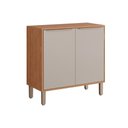 Ver imagem 1 de Módulo Cozinha Mgm Divina Balcão C/2 Portas e Tampo 80 Cm Freijo/off White-mgm