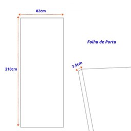 Porta de Madeira Maciça 210x82cm Friso 09 Jb Portas - 2