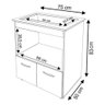 Balcão P/ Cooktop 5 Bocas Forno Microondas Multiuso Elisa - Savana/off White - 4