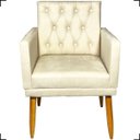 Ver imagem 4 de Kit Namoradeira Decorativa Para Sala Capitonê Com Base + 4 Poltronas Para Recepção Suede