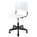 Ver imagem 3 de Cadeira Secretaria Giratoria Plastica Iso Turim com Regulagem de Altura Branca Popmov Cadeira Iso Gi