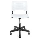 Ver imagem 2 de Cadeira Secretaria Giratoria Plastica Iso Turim com Regulagem de Altura Branca Popmov Cadeira Iso Gi