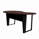 Ver imagem 4 de Mesa para Escritório Mesa Linear Orgânica sem Gavetas MDP 175cm Louro Preto F5 Office