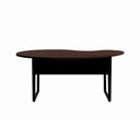 Ver imagem 3 de Mesa para Escritório Mesa Linear Orgânica sem Gavetas MDP 175cm Louro Preto F5 Office